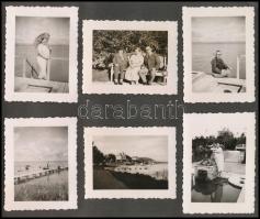 1919 és 1938 között készült, privát felvételeket tartalmazó fotóalbum, benne 171 db vintage fénykép,...