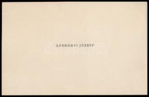 Dr. Gárdonyi József (1891-1948), Gárdonyi Géza fiának névjegykártyája