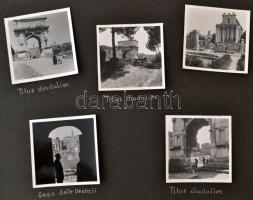 1938 Róma és Firenze, privát fotóalbum, benne 116 db vintage fénykép (városképek, épületfotók, műeml...