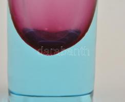 Cenedese Sommerso váza, több rétegű, jelzett, hibátlan, m: 16 cm