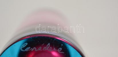 Cenedese Sommerso váza, több rétegű, jelzett, hibátlan, m: 16 cm