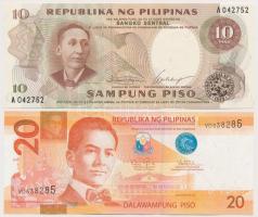 Fülöp-szigetek 1969. 10P + 2013. 20P T:I Philippines 1969. 10 Piso + 2013. 20 Piso C:UNC