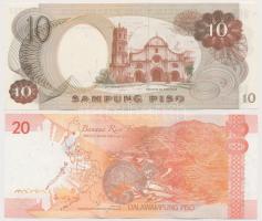 Fülöp-szigetek 1969. 10P + 2013. 20P T:I
Philippines 1969. 10 Piso + 2013. 20 Piso C:UNC