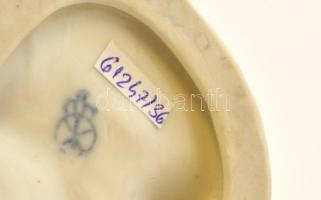 Höchst hölgy, javított, jelzett, kézzel festett, kopott, m:19 cm