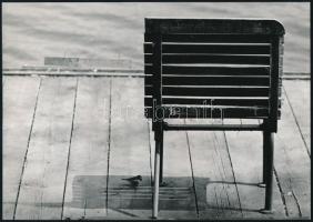 cca 1970 Kalocsai Rudolf: Kocsikerék, jelzetlen fotóművészeti alkotás a szerző hagyatékából, 24x18 cm + Horgász állás, aláírt vintage fotóművészeti alkotás, 17x24 cm