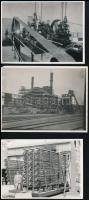 cca 1925 Budapest, Röck István Gépgyára, 13 db vintage fotó és egy boríték a gyárból, 13x18 cm és 8x...