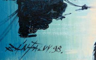 Bánfalvy Ákos (1943-): Vitorlás. Akril, karton, jelzett, 44×60 cm