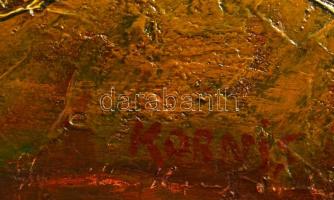 Kornis jelzéssel: Dobos táj. Olaj, falemez, 33×43 cm