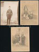 cca 1916 Egy katonatiszt hagyatékából, 21 db vintage fotó Skutariból (Albánia), 16 kép felragasztva ...