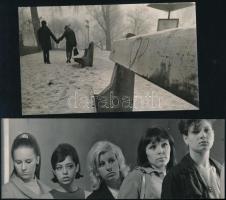 cca 1968 Ágoston István, a néhai Magyar Ifjúság fotóriporterének 3 db vintage fotója, kettő pecsétte...
