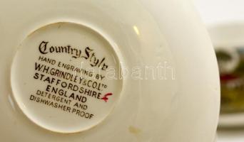 Grindley Country Style teáscsésze aljjal. 2 db, matricás, jelzett