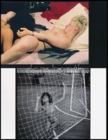 cca 1984 Kócos históriák, szolidan erotikus felvételek, 7 db vintage negatív + 9 db vintage fotó és/...