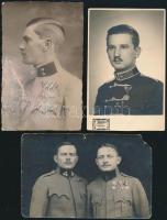 cca 1915-1918 Első világháborús osztrák-magyar katonák műtermi fotói, vegyes minőségben, 13x8 cm