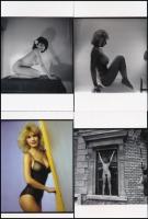 cca 1983 Volt is, lesz is, szolidan erotikus felvételek, 9 db vintage negatív + 11 db vintage fotó é...