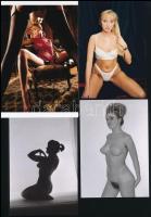 cca 1983 Volt is, lesz is, szolidan erotikus felvételek, 9 db vintage negatív + 11 db vintage fotó é...