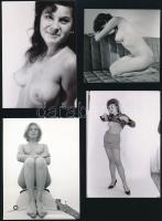 cca 1978 Véletlenszerű válogatás az akt-archívumból, szolidan erotikus felvételek, 10 db vintage neg...