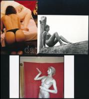 cca 1985 Kellemes órák hozadéka, szolidan erotikus felvételek, 7 db vintage negatív + 10 db vintage ...
