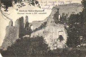Gímes, Ghymes, Dymes, Jelenec; Várrom a XIII. századból / Hrad Dymes / castle ruins from the 13th century (EM)