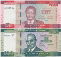 Libéria 2017. 50$ + 100$ T:I Liberia 2017. 50 Dollars + 100 Dollars C:UNC