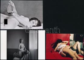 cca 1988 Kalandozások a szolid erotikában, 5 db vintage negatív + 10 db vintage fotó és/vagy mai nag...