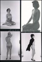 cca 1988 Kalandozások a szolid erotikában, 5 db vintage negatív + 10 db vintage fotó és/vagy mai nag...