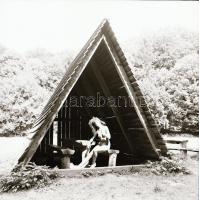 cca 1978 Retro életérzés, szolidan erotikus felvételek, 7 db vintage negatív + 8 db vintage fotó és/...