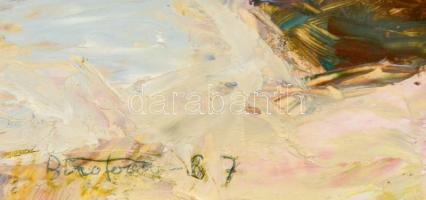 Biró Ferenc (?-?): Virágcsendélet. Olaj, karton, jelzett, keretben, 39×28 cm