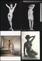 cca 1976 Individuumok felszabadulása, szolidan erotikus felvételek, 8 db vintage negatív + 8 db vint...