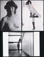 cca 1976 Individuumok felszabadulása, szolidan erotikus felvételek, 8 db vintage negatív + 8 db vint...