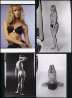 cca 1986 Az élet szép, ha azzá tesszük, szolidan erotikus felvételek, 7 db vintage negatív + 11 db v...