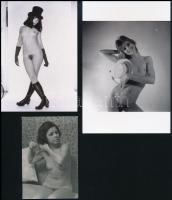 cca 1986 Az élet szép, ha azzá tesszük, szolidan erotikus felvételek, 7 db vintage negatív + 11 db v...