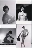 cca 1977 Az otthon melegében, szolidan erotikus felvételek, 6 db vintage negatív + 9 db vintage fotó...