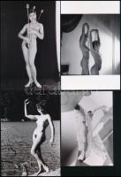 cca 1979 Vágyak és privát történetek, szolidan erotikus felvételek, 6 db vintage negatív + 8 db vint...