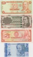 7db-os vegyes külföldi bankjegy tétel, közte Nicaragua, Paraguay, Peru T:I 7pcs of various banknotes, including Nicaragua, Paraguay, Peru C:UNC