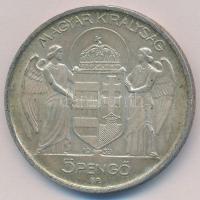 1939. 5P Ag "Horthy balra" T:1-,2 kis ph.
Adamo P8.2