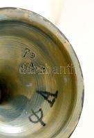 Gerbing & Stephan díszváza, kézzel festett, jelzett, hibátlan, m: 36 cm