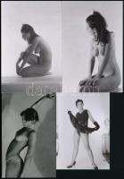 cca 1988 Szolidan erotikus felvételek, 8 db vintage negatív + 9 db vintage fotó és/vagy mai nagyítás...