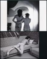 cca 1988 Szolidan erotikus felvételek, 8 db vintage negatív + 9 db vintage fotó és/vagy mai nagyítás...