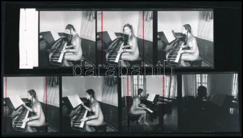 cca 1986 Tavaszi szonáta, szolidan erotikus felvételek, 6 db vintage negatív + 11 db vintage fotó és...