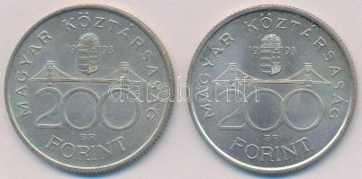 1993. 200Ft Ag "MNB" (2x) T:2