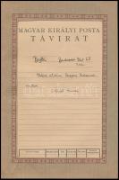 cca 1930-1940 2 db régi dísztávirat, rajta illusztrációkkal, közte Reményi József, Jáky Béla műveive...