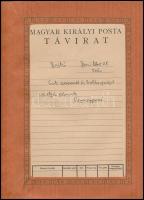 cca 1930-1940 2 db régi dísztávirat, rajta illusztrációkkal, közte Reményi József, Jáky Béla műveive...
