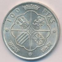 Spanyolország 1966. (66) 100P Ag "Caudillo" T:1-
Spain 1966. (66) 100 Pesetas Ag "Ca...