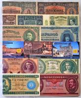 Gyűrűs bankjegy berakó, 21db többféle különböző méretekre osztott lappal, ~80 férőhellyel