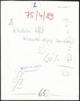 1975 Kadosa Pál (1903-1983) Kossuth-díjas zeneszerző, zongoraművész fotója, 16x13 cm