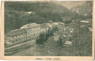 Vihnyefürdő, Kúpele Vyhnye; Rákóczi ház, szálloda. Kiadja Karol Angermayer / hotel, spa (vágott / cut)