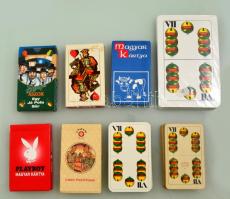 cca 1970-2010 8 csomag különféle motívumos magyar kártya