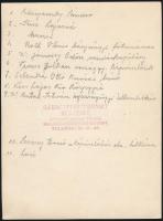 cca 1930 Budapest, Országház, felsőházi tagok csoportképe, köztük Dr. Jánossy Ödön rendőrkapitány, R...