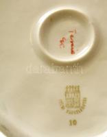 Zsolnay kenyérszelő, kézzel festett, jelzett, kopott, m:30 cm