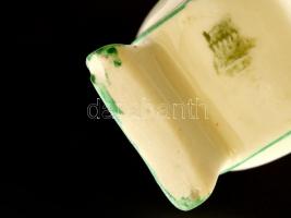 2 db Zsolnay kis kulacs, jelzett, kézzel festett, apró kopásokkal, 7,5 cm